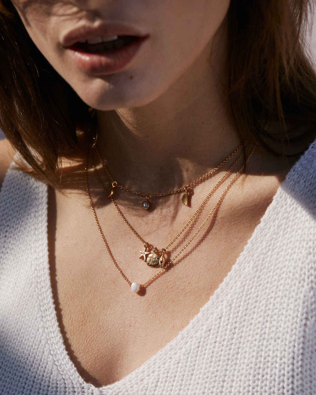 Sea Seeker & Grit Layered Necklace Set