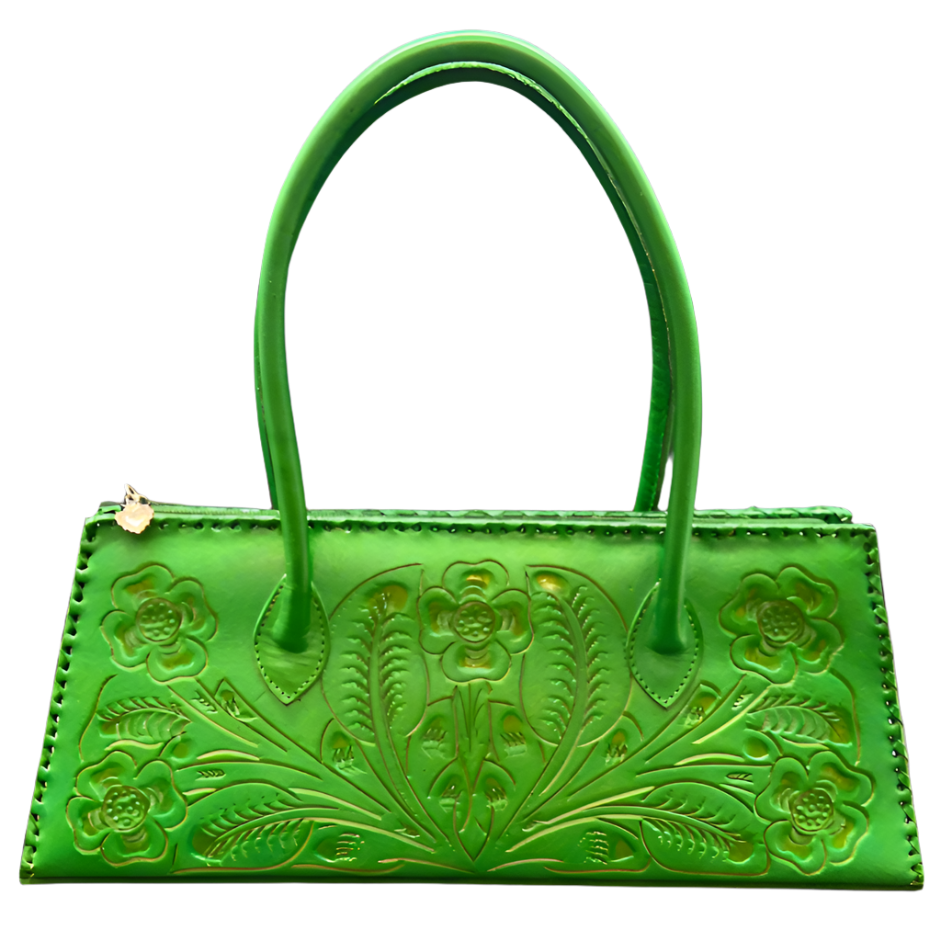 The Abby | Hand-Tooled Leather East to West Shoulder Handbag