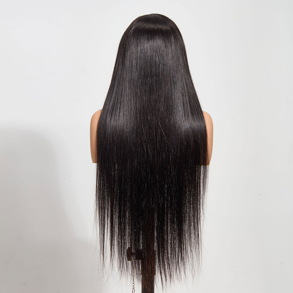 StariaHair 13"x6" HD Lace Straight 200% Frontal Wig #1B