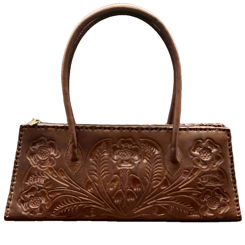 The Abby | Hand-Tooled Leather East to West Shoulder Handbag