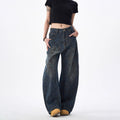 Retro Leopard-Print Bootcut Jeans For Women