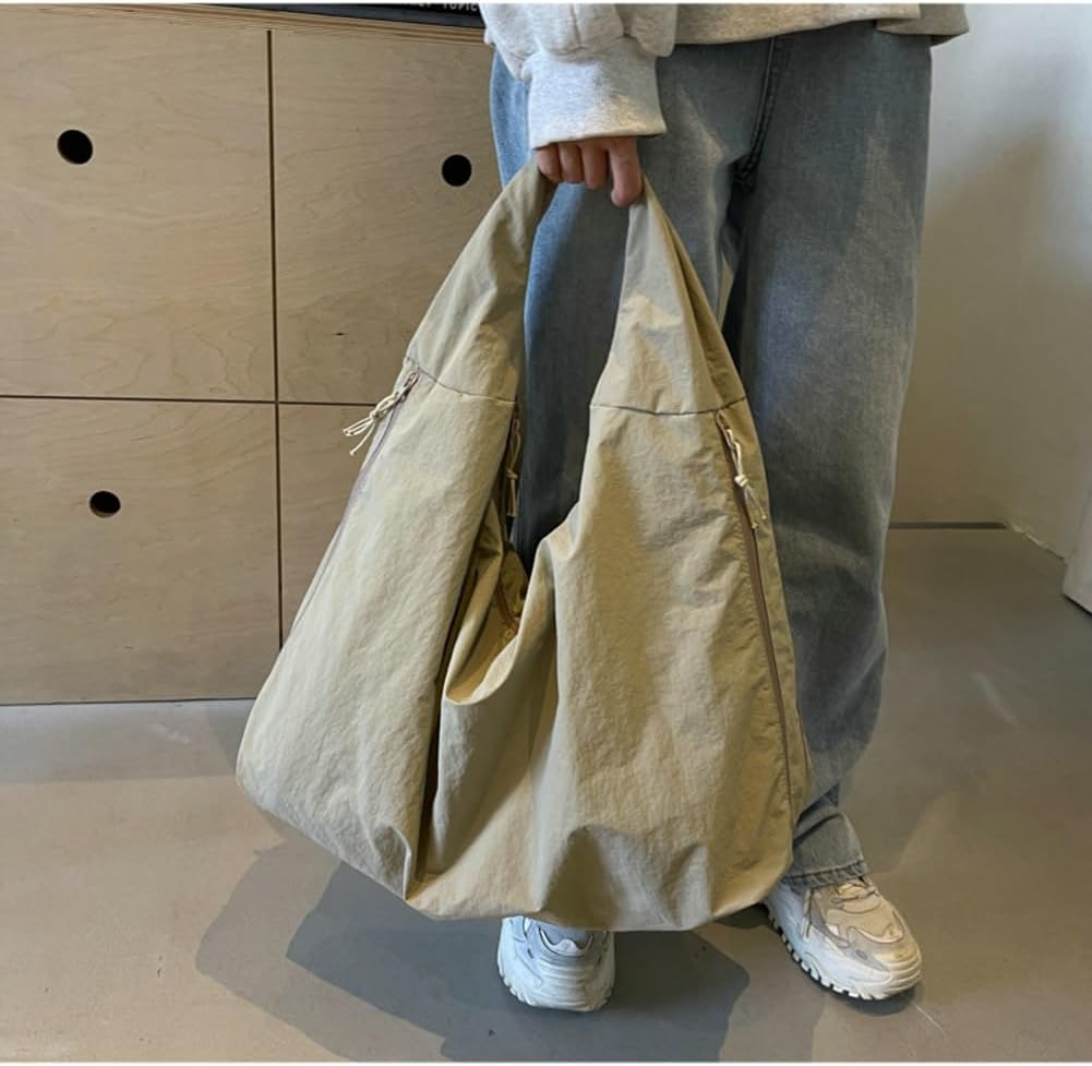 Women Slouchy Hobo Bag - Large Nylon Shoulder Crossbody Tote Handbag