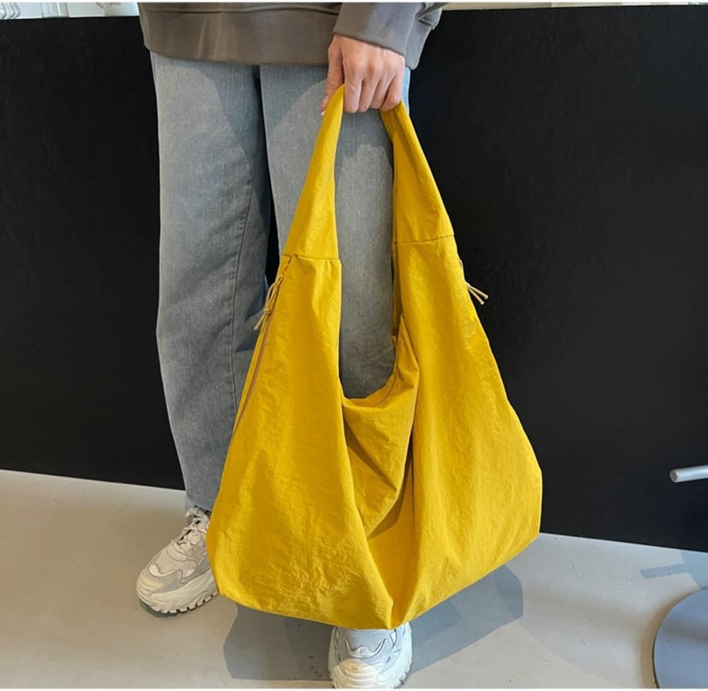 Women Slouchy Hobo Bag - Large Nylon Shoulder Crossbody Tote Handbag