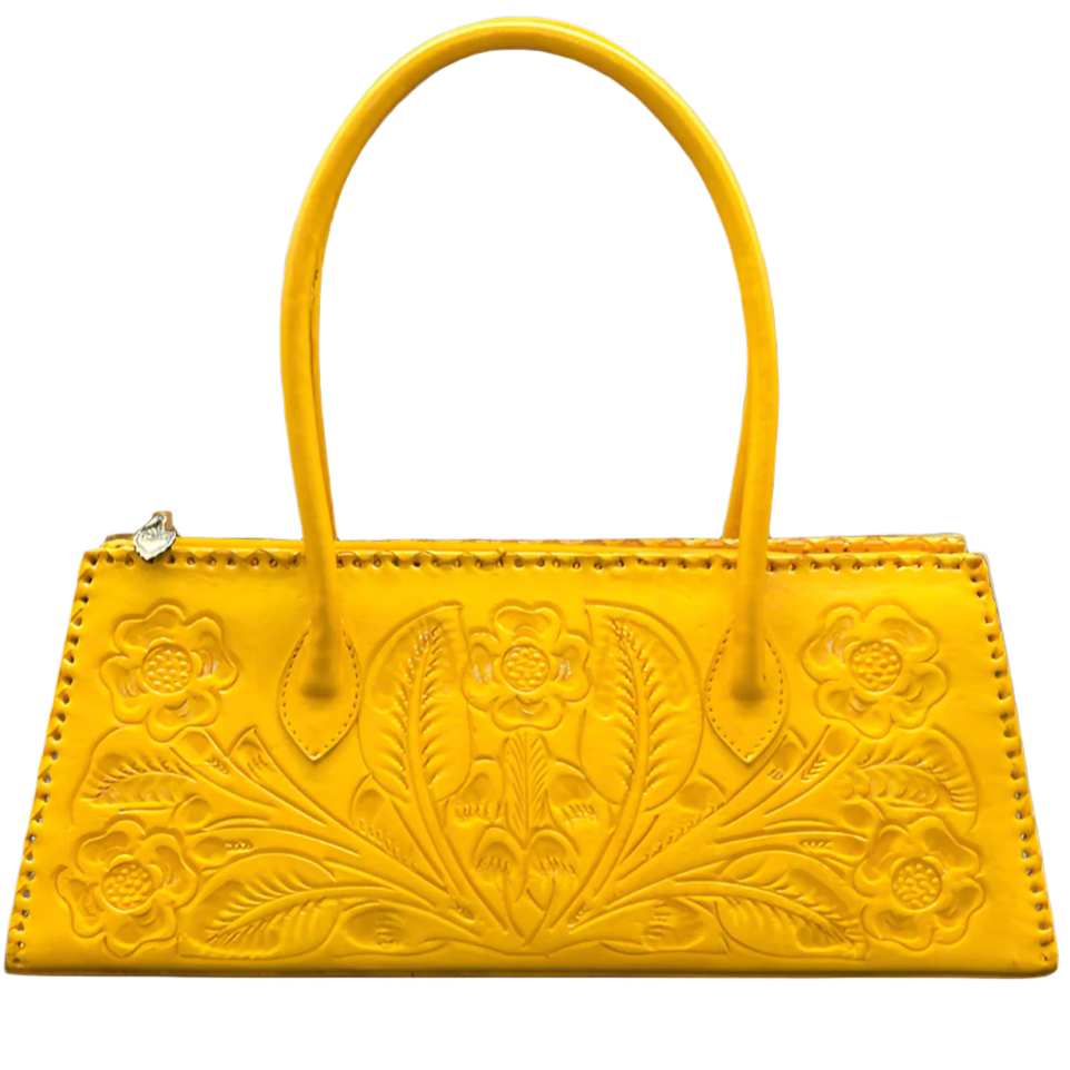 The Abby | Hand-Tooled Leather East to West Shoulder Handbag