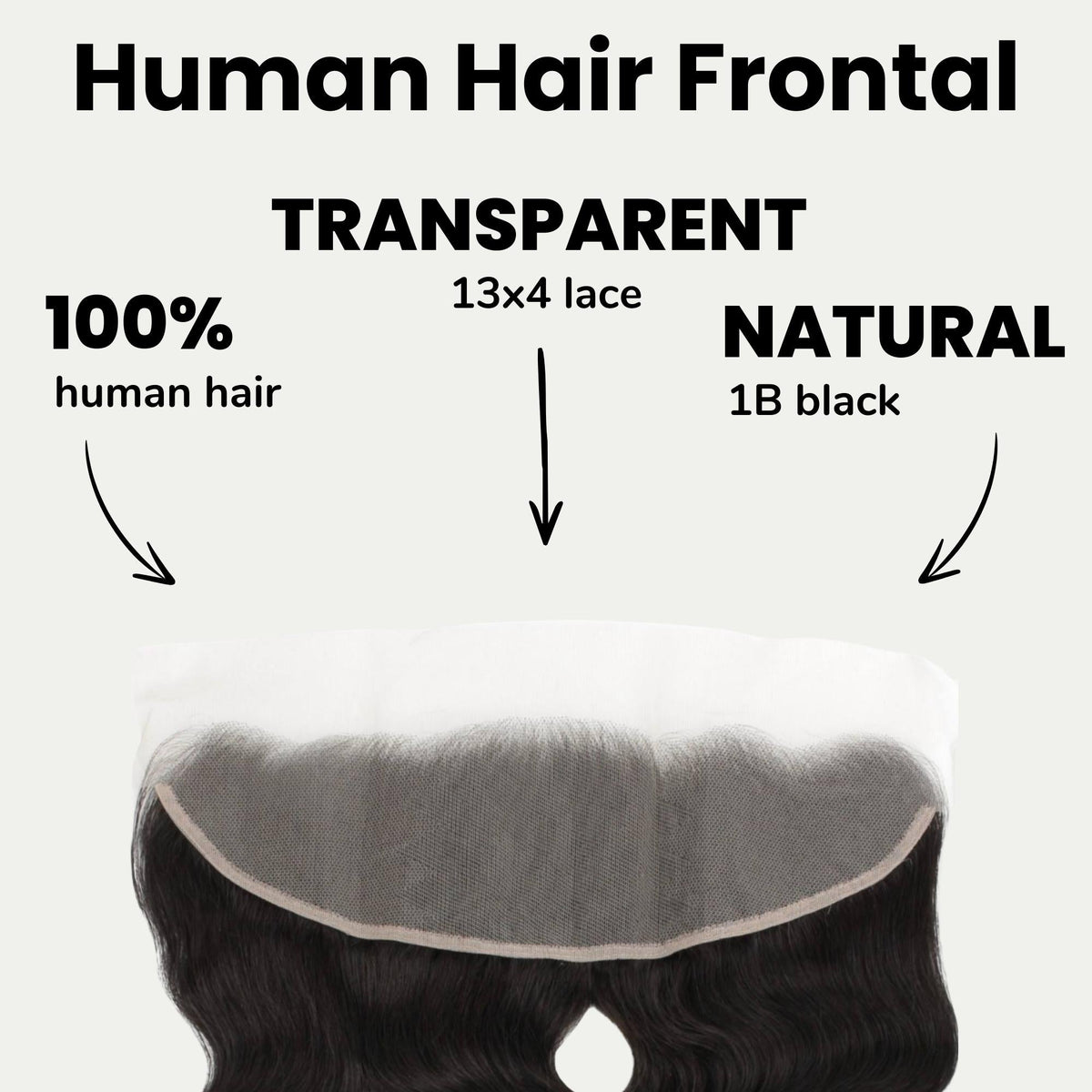 Brazilian Body Wave 13x4 Transparent Lace Human Hair Frontal
