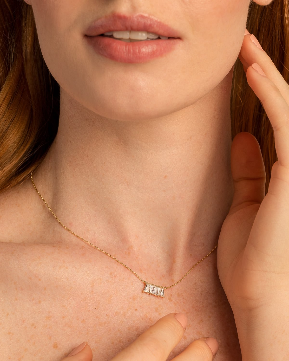 Mom Baguette Dainty Necklace