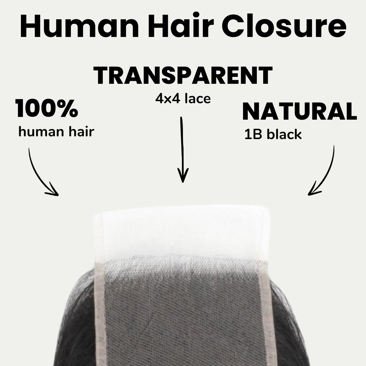 Kinky Curly 4x4 Transparent Lace Human Hair Closure