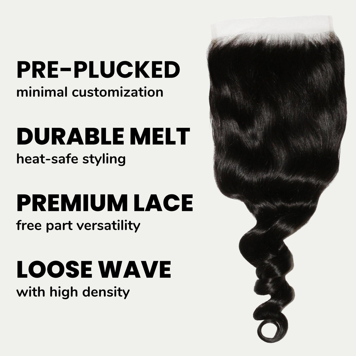 Loose Wave 6x6 HD Lace Human Hair Closure