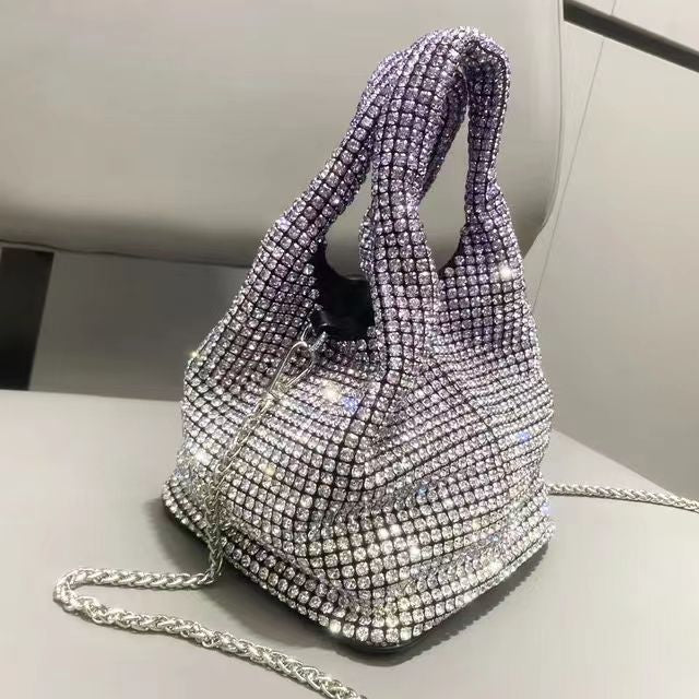 Women's Stylish Diamond Vest Shiny Chain Handbags