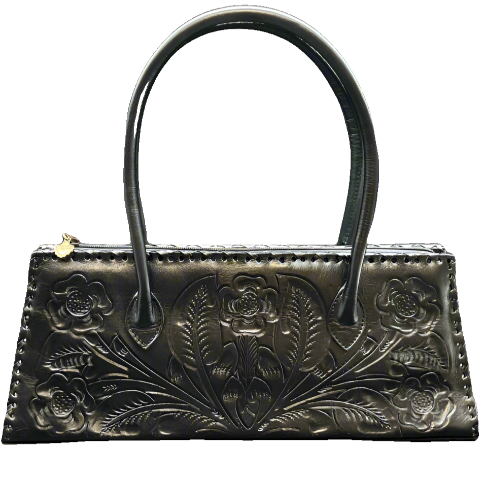 The Abby | Hand-Tooled Leather East to West Shoulder Handbag