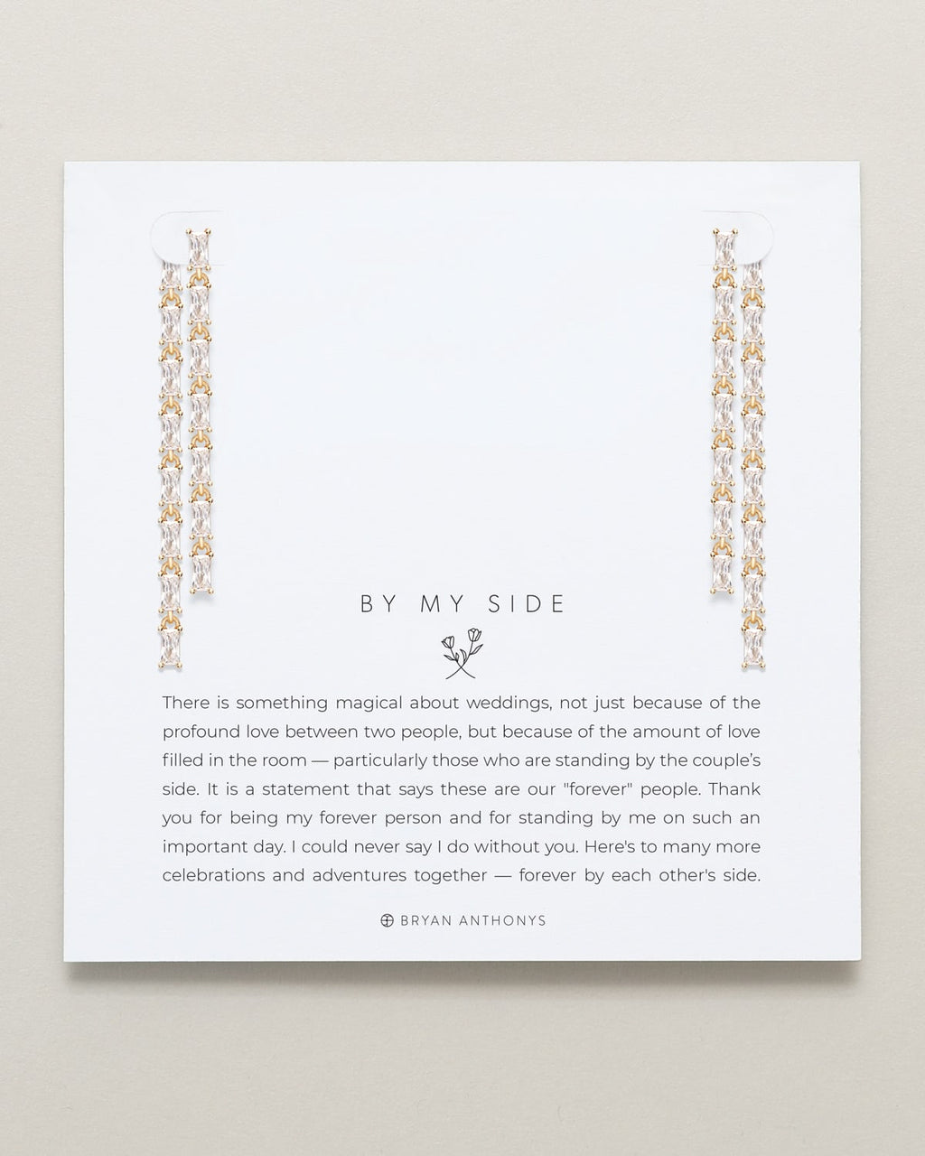 By My Side Baguette Chandelier Earrings