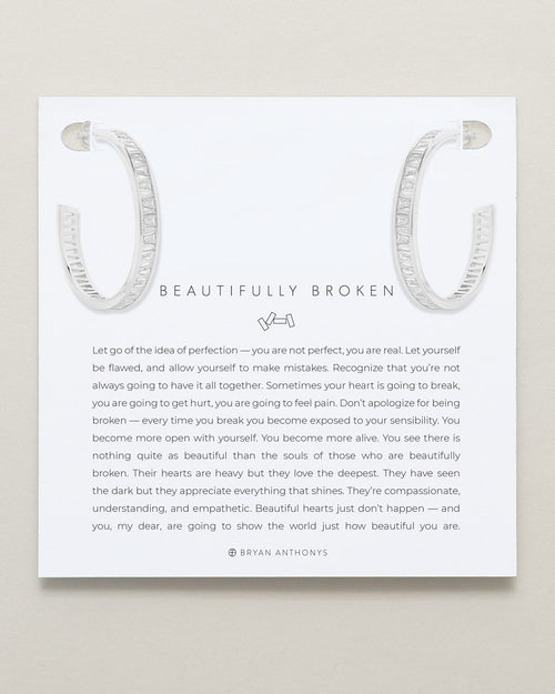 Beautifully Broken Baguette Maxi Hoop Earrings