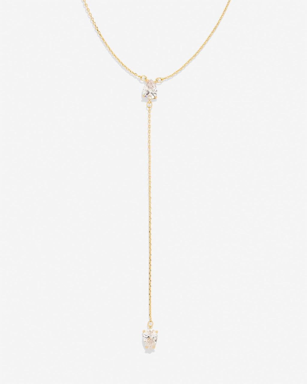 By My Side Pear Cut Lariat Necklace
