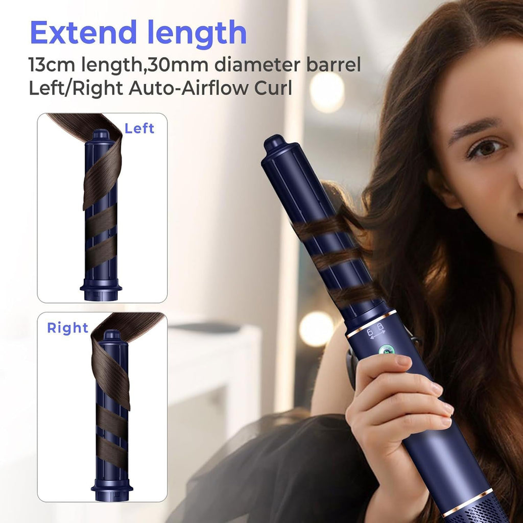 Professional Hair Dryer Brush 110000RPM High Speed Hair Dryer 5 In 1 Hair Styler Hot Air Brush Negative Ions Blow Dryer Brush Automatic Curling Iron Air Curler